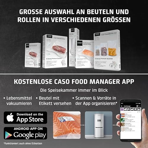 CASO VC10 Vakuumiergerät – 30 cm Schweißnaht, 10 Vakuumbeutel