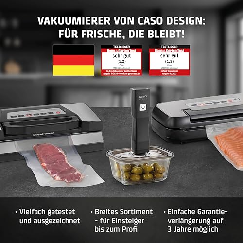 CASO VC10 Vakuumiergerät – 30 cm Schweißnaht, 10 Vakuumbeutel