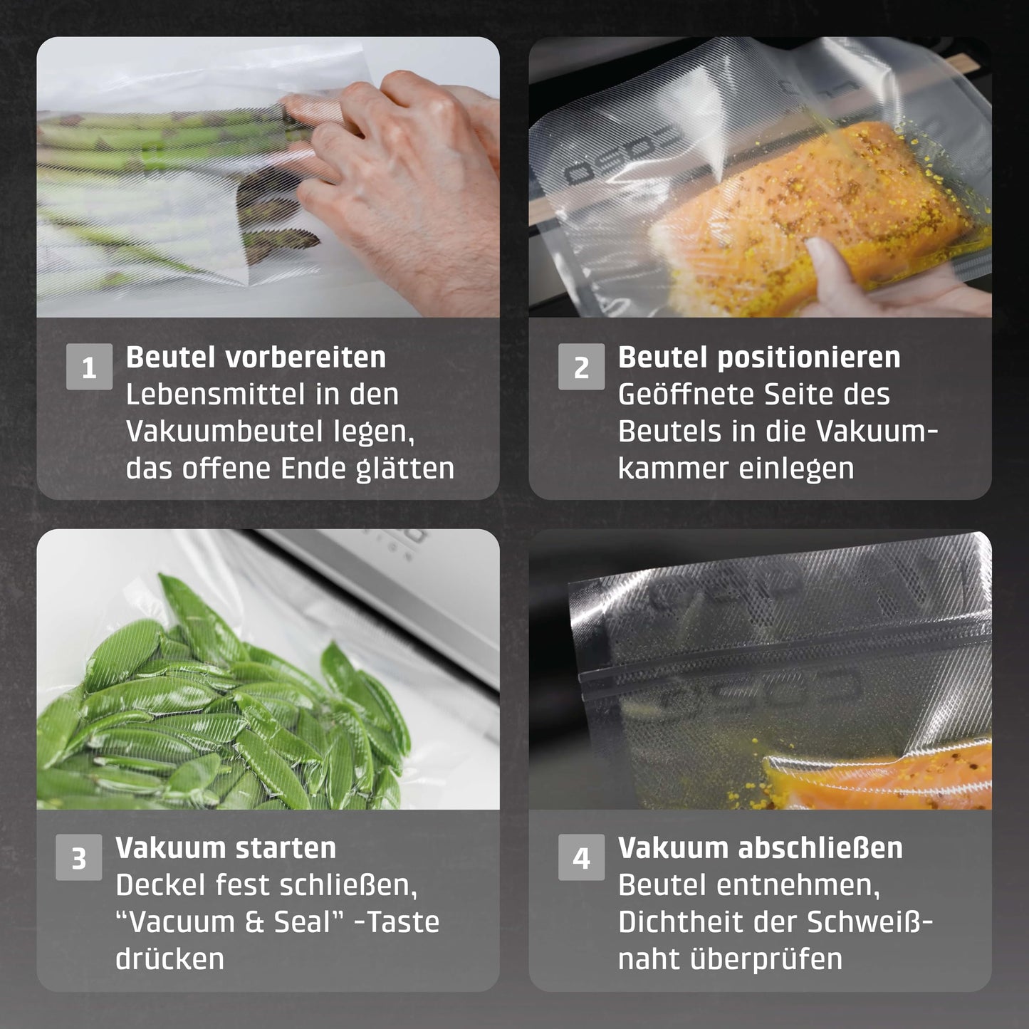 CASO VC10 Vakuumiergerät – 30 cm Schweißnaht, 10 Vakuumbeutel