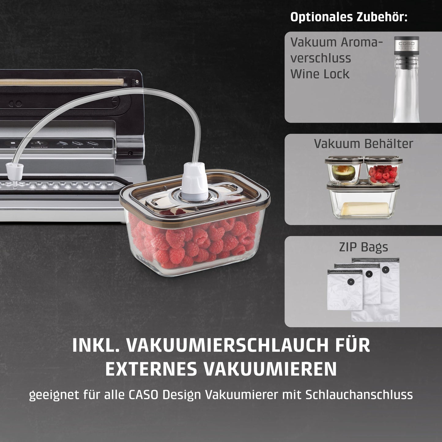 CASO VC10 Vakuumiergerät – 30 cm Schweißnaht, 10 Vakuumbeutel