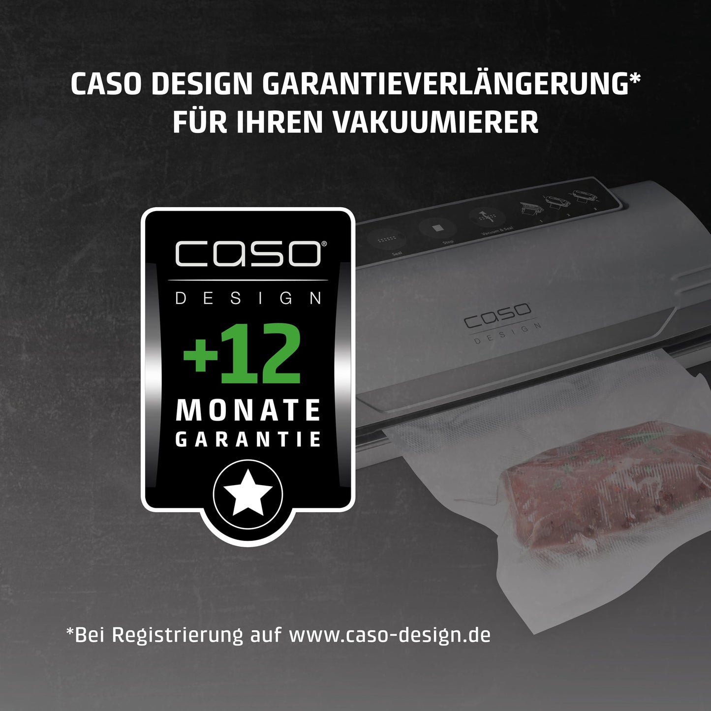 CASO VC10 Vakuumiergerät – 30 cm Schweißnaht, 10 Vakuumbeutel
